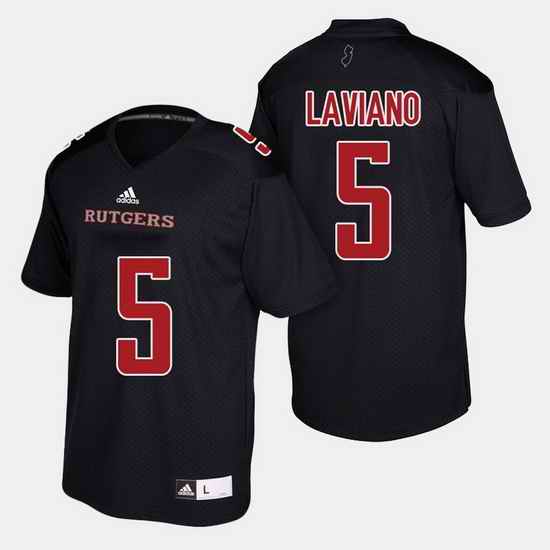 Men Rutgers Scarlet Knights Chris Laviano College Football Black Jersey